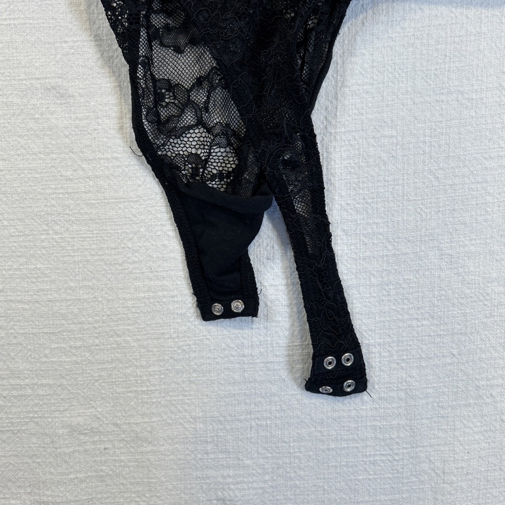 AllSaints Women Charlie Lace Bodysuit Black Lace Sleeveless 10 - Picture 8 of 15